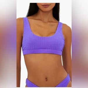 Beach Riot BIKINI TOP PEYTON RIBBED BIKINI TOP SIZE LARGE $98